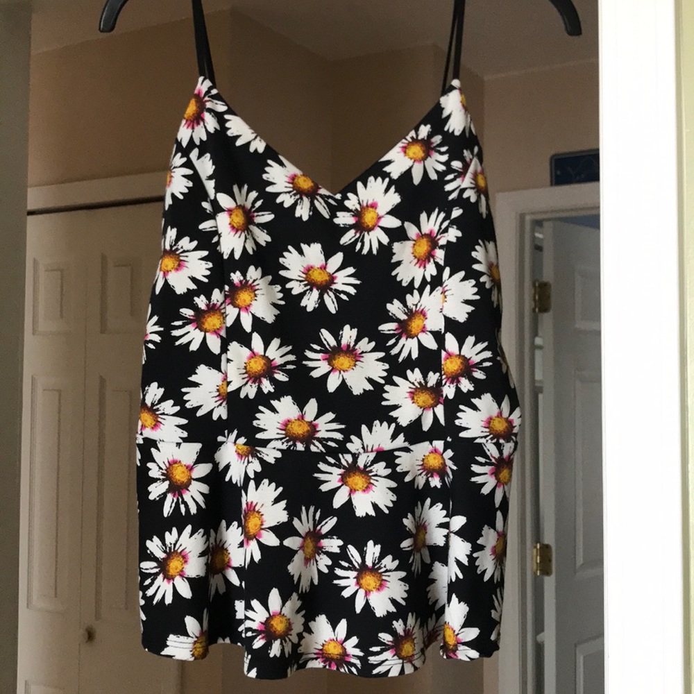 Floral Peplum Top XL - EUC